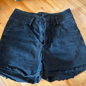 Classic Black Denim Shorts for Women
